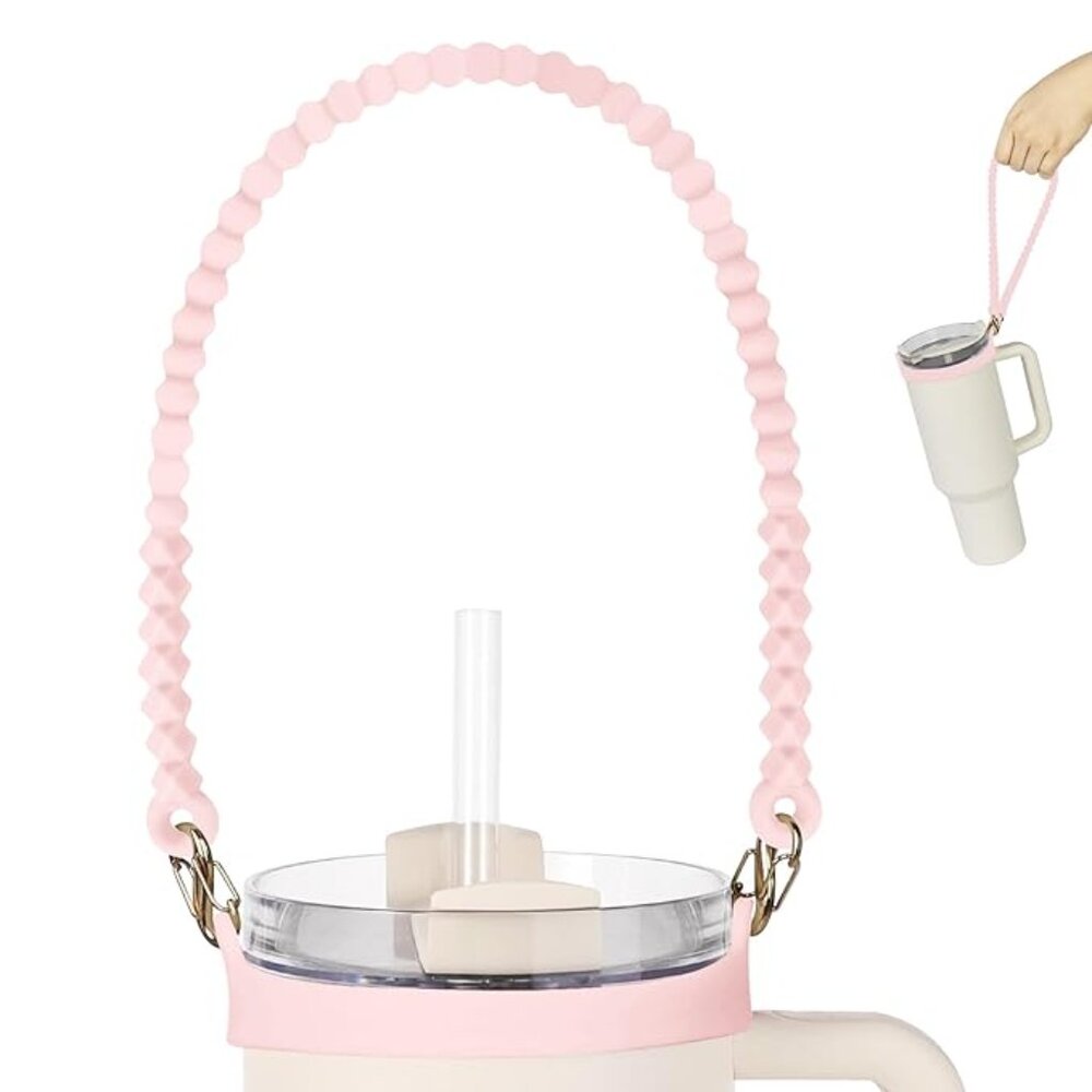 Soft silicone water bottle  pink holder